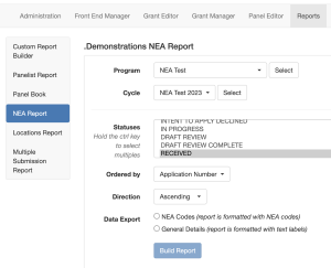 NEA Report Builder