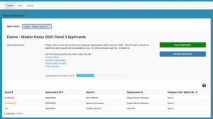 Screenshot of Panelist Portal with a Panel Selected