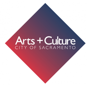 Red and dark blue Arts and Culture City of Sacramento Logo