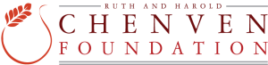 Dark maroon and red Ruth and Harold Chenven Foundation logo