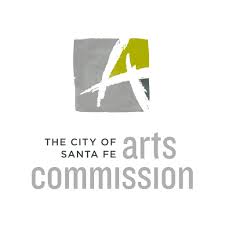 A gray and green City of Santa Fe Arts Commission Logo