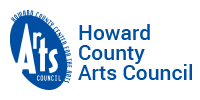 Dark blue and white Howard County Center Arts Council Logo