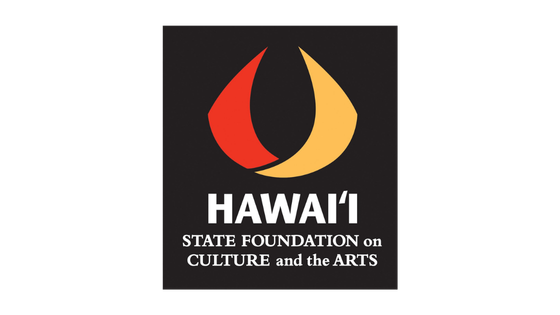 Black, yellow, and red Hawaii State Foundation Culture and the Arts Logo